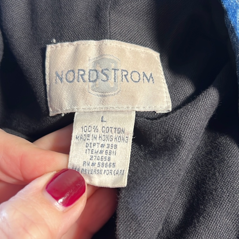 Vintage Nordstrom Denim Full Length Trench Coat L - Picture 8 of 14